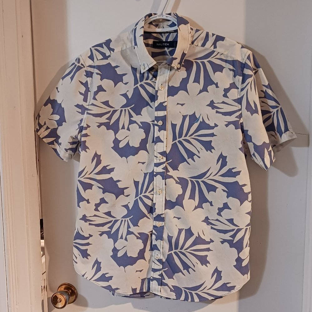 Nautica Men's Hawaiian Shirt Medium